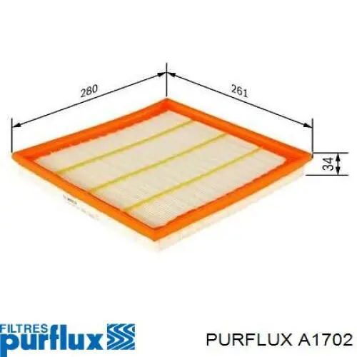 Элемент воздушного фильтра Purflux A1702 цена, от 16.76 USD