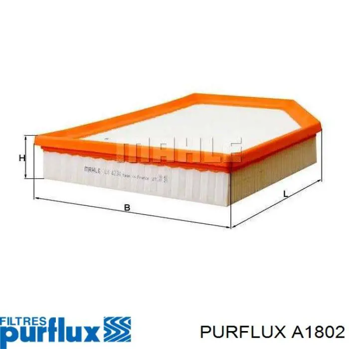 A1802 Purflux Воздушный фильтр двигателя