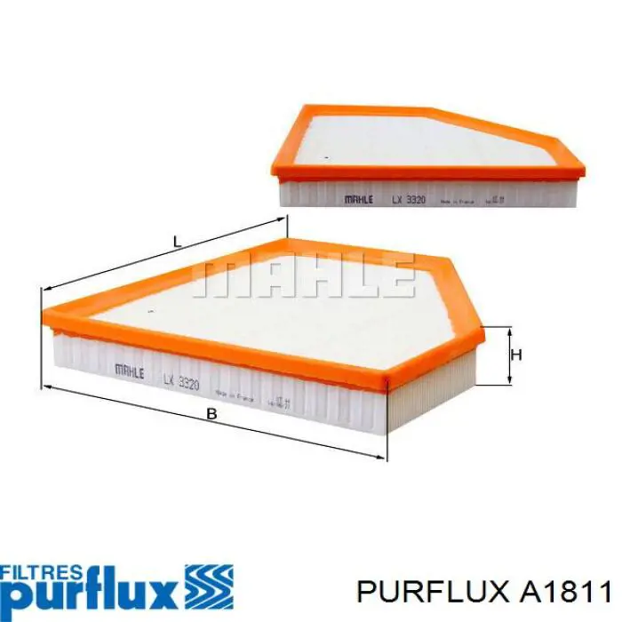 Элемент воздушного фильтра Purflux A1811 цена, от 15.09 USD