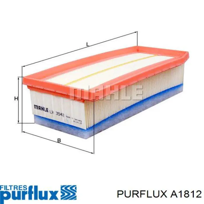 Воздушный фильтр A1812 Purflux