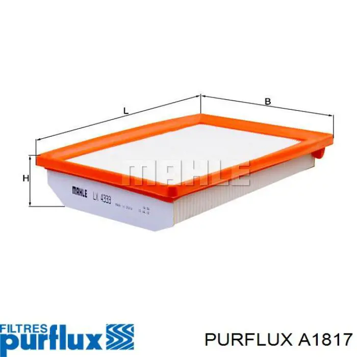 A1817 Purflux воздушный фильтр