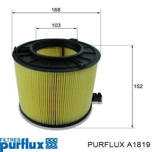 A1819 Purflux filtro de ar