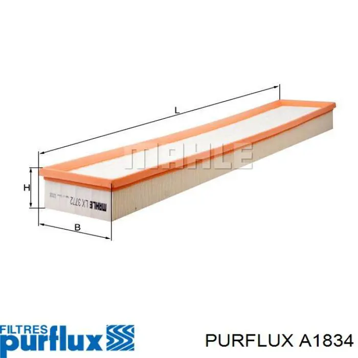 Воздушный фильтр A1834 Purflux