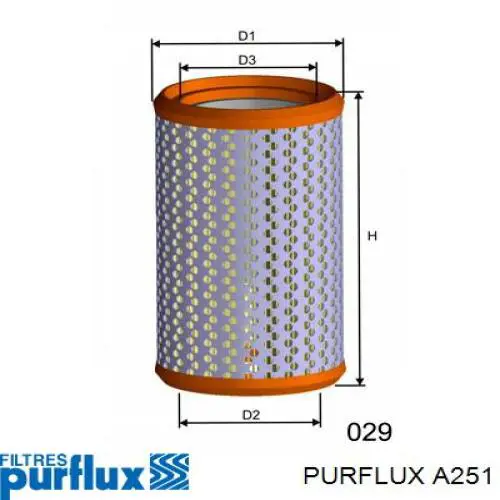 Купить A251 Purflux Автомобильный фильтр воздуха