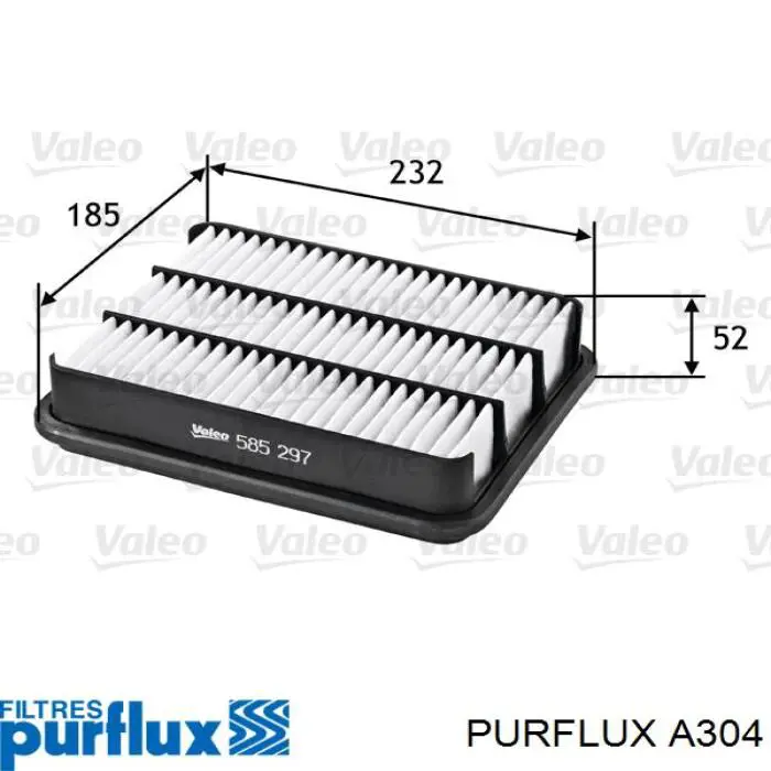 Элемент воздушного фильтра Purflux A304 цена, от 6.96 USD