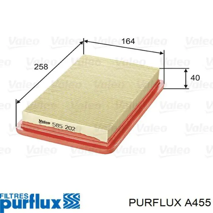 A455 Purflux воздушный фильтр