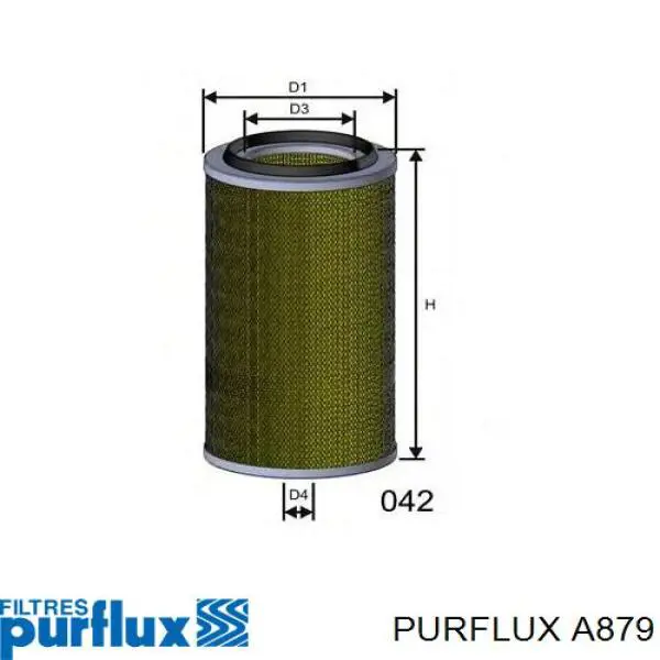 Элемент воздушного фильтра Purflux A879 цена, от 13.81 USD