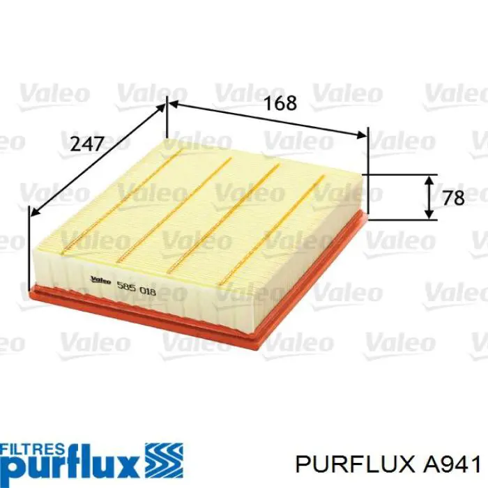 Элемент воздушного фильтра Purflux A941 цена, от 5.07 USD