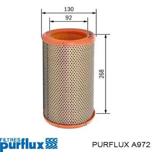 Filtro de aire A972 Purflux