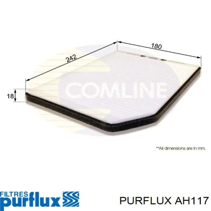 Фильтр воздушный отопителя Purflux AH117 цена, от 5.68 USD