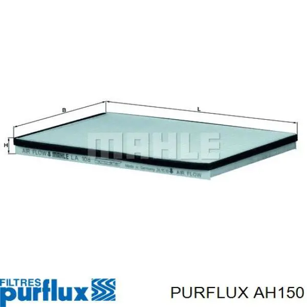 AH150 Purflux Внутрисалонный фильтр