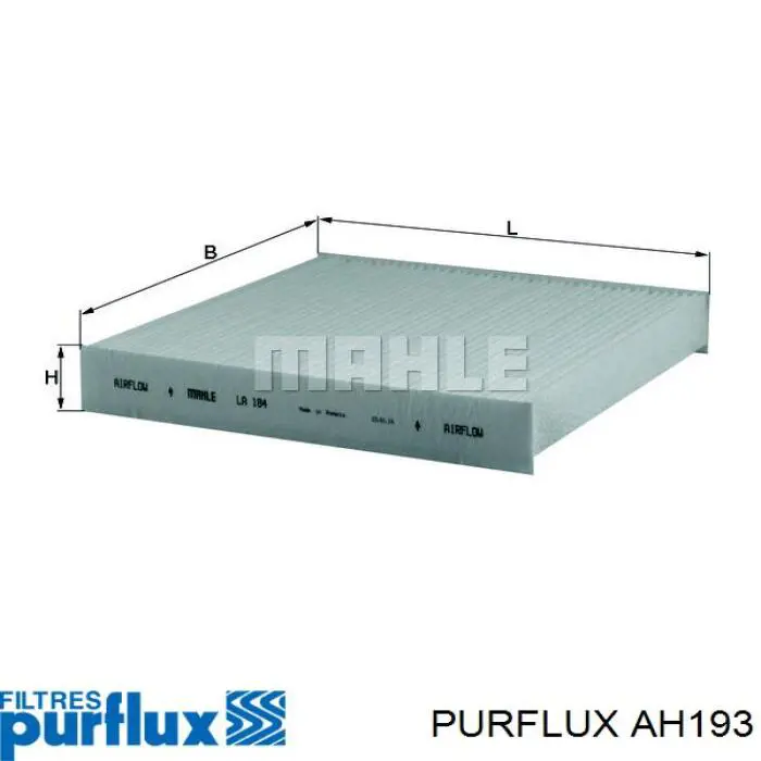 AH193 Purflux Внутрисалонный фильтр