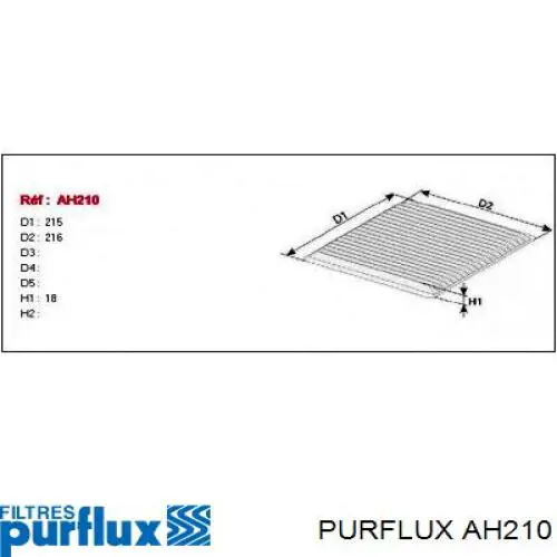 Фильтр воздушный отопителя Purflux AH210 цена, от 4.66 USD