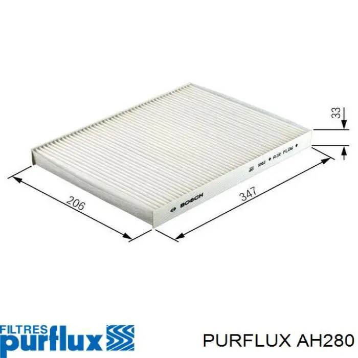 Купить AH280 Purflux Фильтр салона угольный