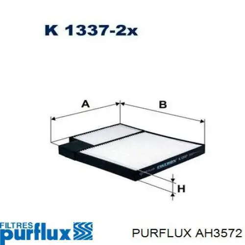 Фильтр воздушный отопителя Purflux AH3572 цена, от 7.41 USD