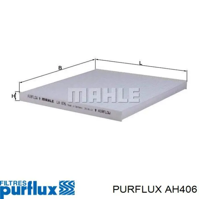 AH406 Purflux Внутрисалонный фильтр