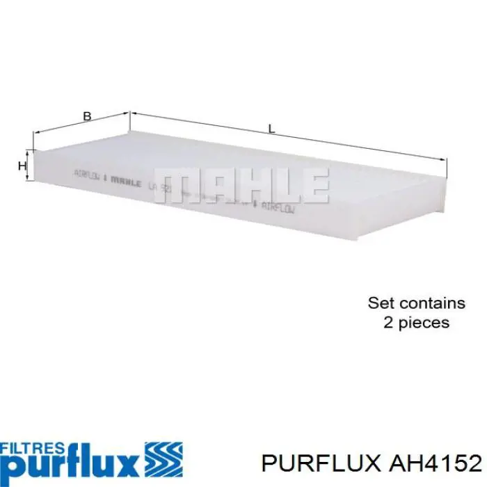 Фильтр воздушный отопителя Purflux AH4152 цена, от 12.63 USD