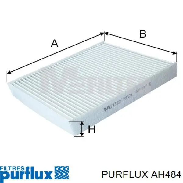 Купить AH484 Purflux Фильтр салона угольный