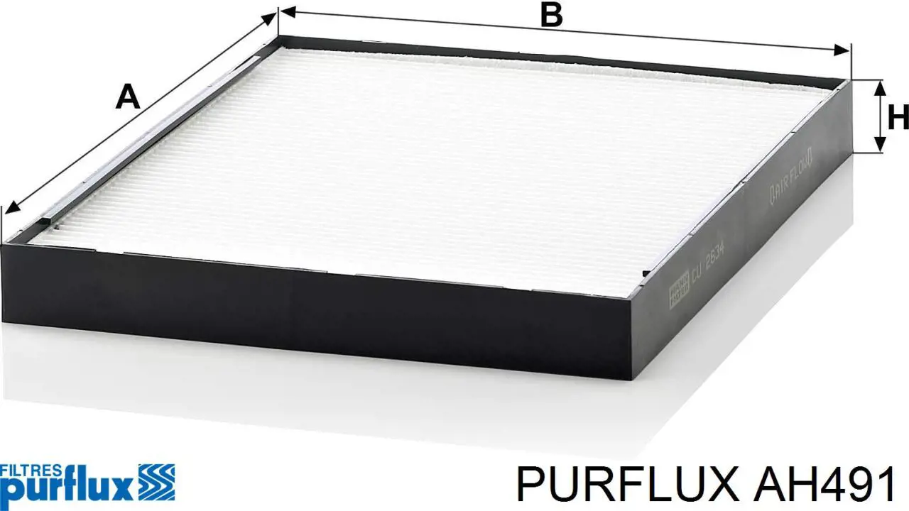 Фильтр воздушный отопителя Purflux AH491 цена, от 5.47 USD