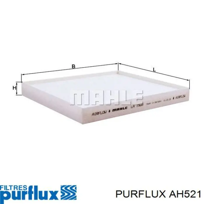 Купить AH521 Purflux Фильтр салона угольный