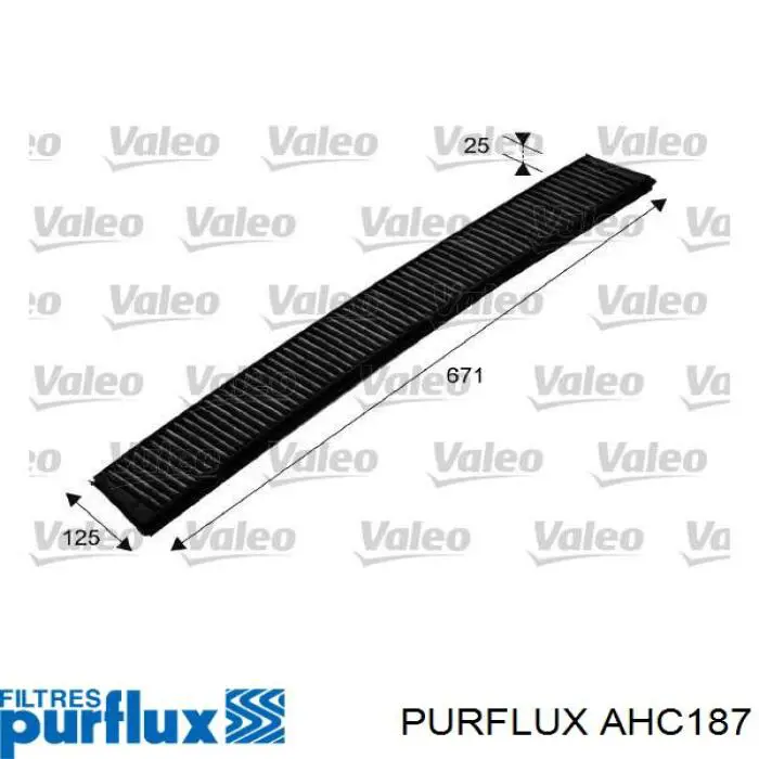 AHC187 Purflux Внутрисалонный фильтр