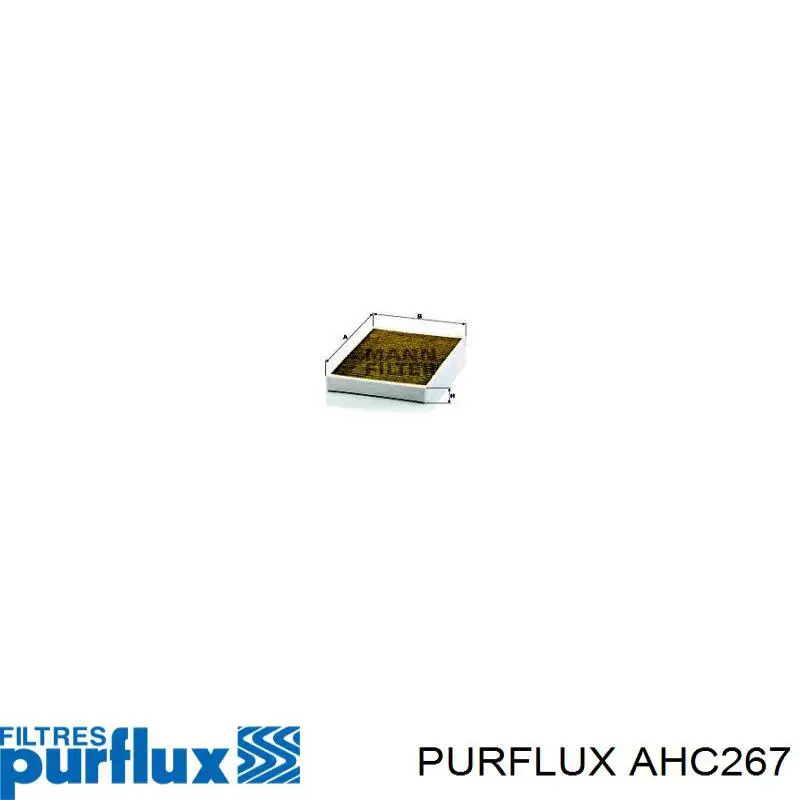 Купить AHC267 Purflux Фильтр салона угольный