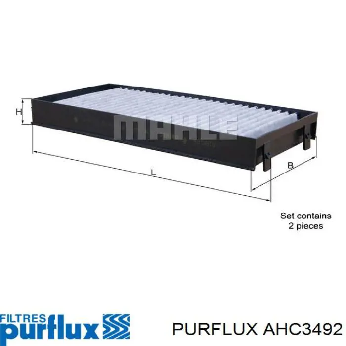 Фильтр салона AHC3492 Purflux