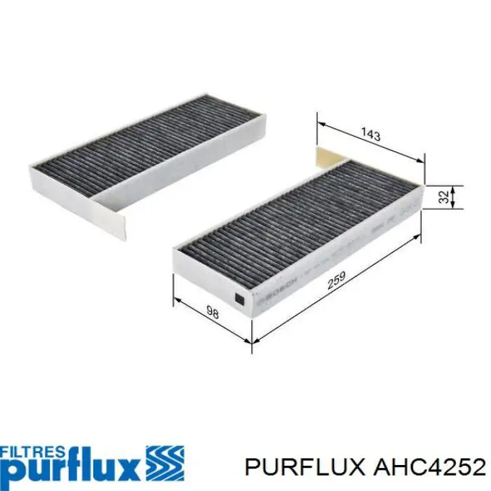 Фильтр салона AHC4252 Purflux