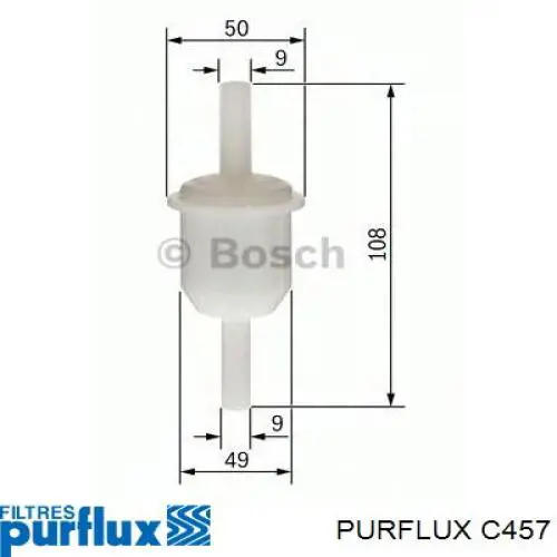 Фильтр тонкой очистки топлива Purflux C457 цена, от 3.52 USD
