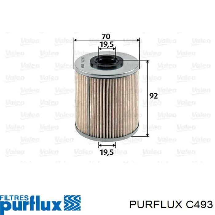 C493 Purflux Фильтр топлива