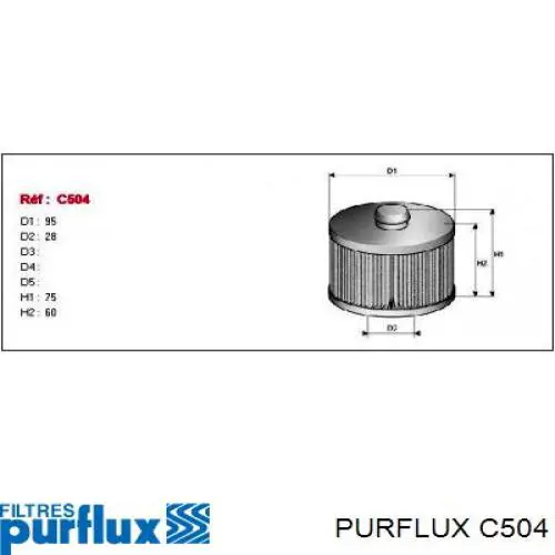 Filtro combustible C504 Purflux