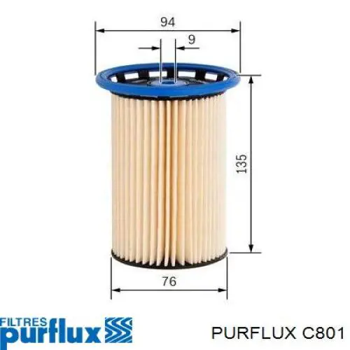 Топливный фильтр C801 Purflux
