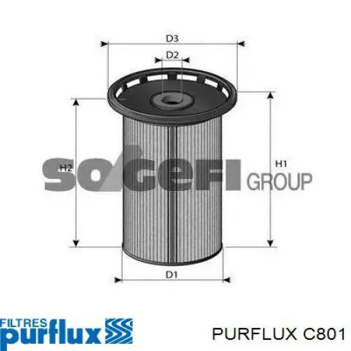 Filtro de combustível Purflux C801 preço, a partir de 21,35 USD