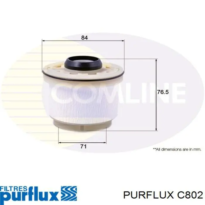 Топливный фильтр C802 Purflux