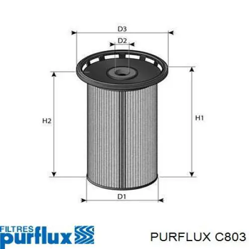 Filtro combustible C803 Purflux