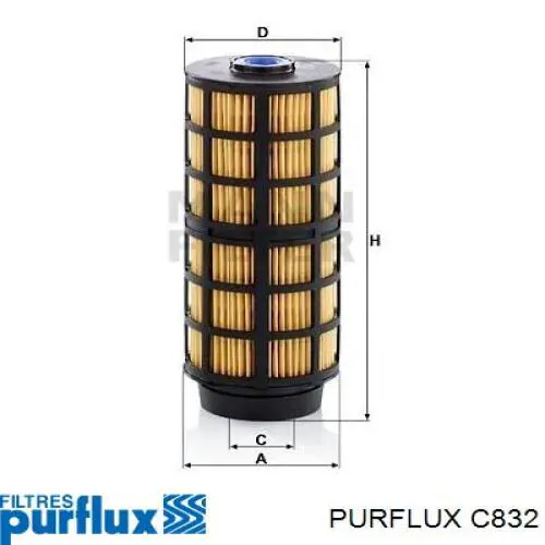 Топливный фильтр C832 Purflux