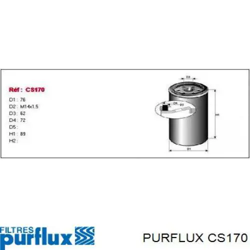 CS170 Purflux топливный фильтр