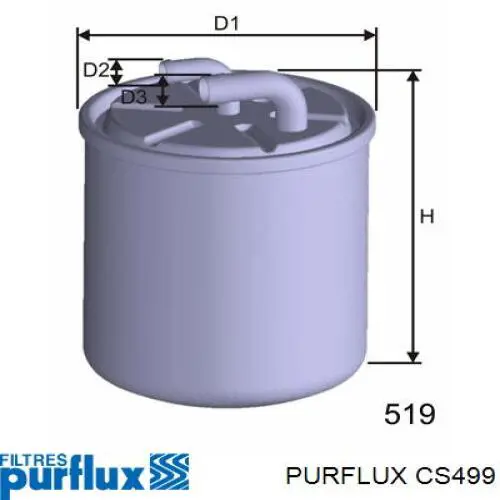 CS499 Purflux Фильтр топлива