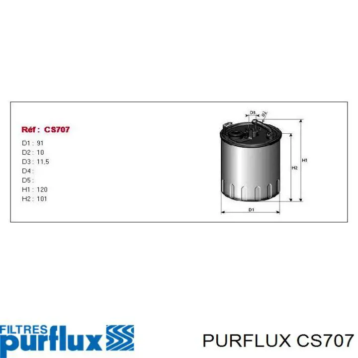 CS707 Purflux топливный фильтр