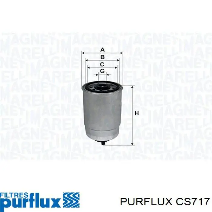 Фильтр тонкой очистки топлива Purflux CS717 цена, от 27.20 USD