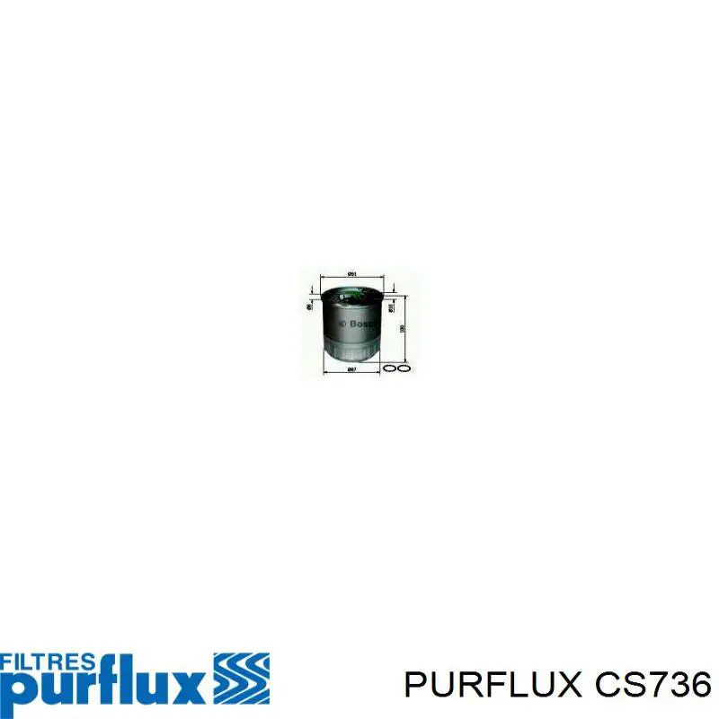 CS736 Purflux Фильтр топлива