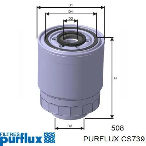 Топливный фильтр CS739 Purflux
