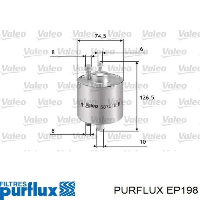 Фильтр тонкой очистки топлива Purflux EP198 цена, от 37.86 USD