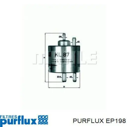EP198 Purflux топливный фильтр
