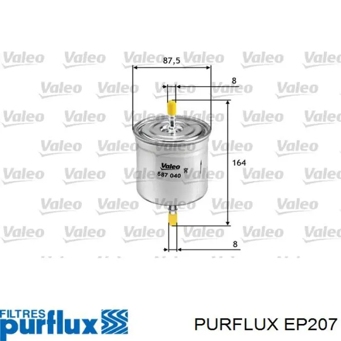 Filtro de combustível Purflux EP207 preço, a partir de 18,78 USD