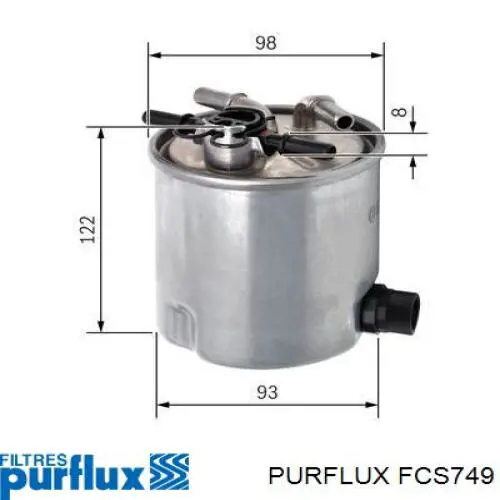 Фильтр тонкой очистки топлива Purflux FCS749 цена, от 28.28 USD