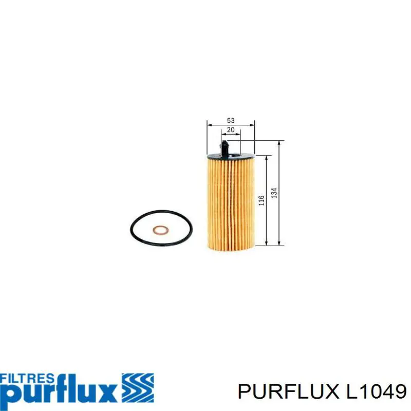 Купить L1049 Purflux Фильтр центробежный очистки масла