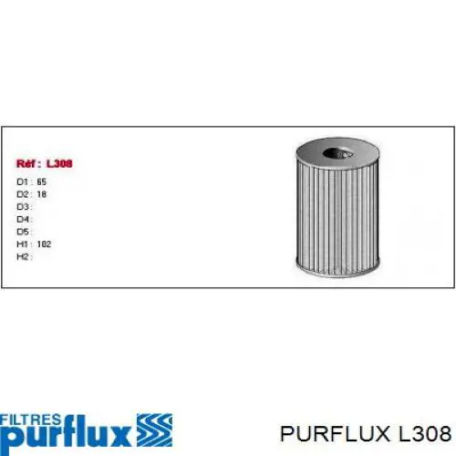 Filtro de aceite L308 Purflux