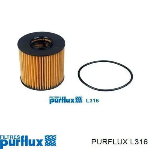 L316 Purflux Масляный фильтр двигателя