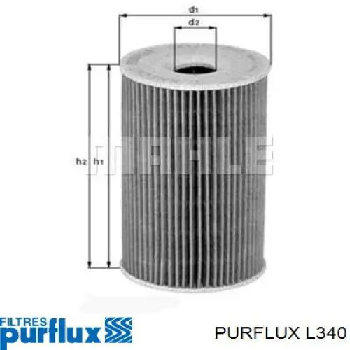 L340 Purflux Масляный фильтр двигателя